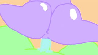 Wet Animated Creampie in Bouncy Ass