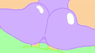 Wet Animated Creampie in Bouncy Ass