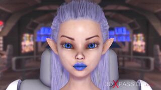 Female sex cyborg fucks horny girl in the space station hard