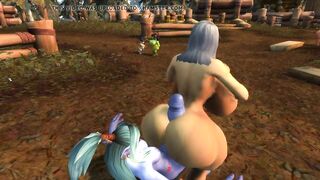 Human grinding on a futa troll