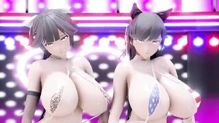 MMD chocolate cream busty sisters