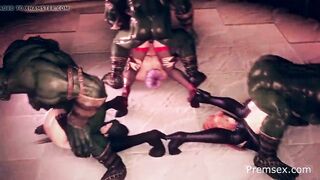 Hard gangbang for sexy girls. Big monster dicks hard fuck.