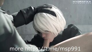 Rule34 cartoon nier automata 2b blowjob 9s