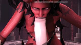 Animation Demon Woman want Dick