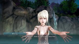 Honey select tiny girl in front of waterfall