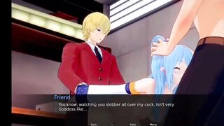 Konosuba aqua fucked in threesome