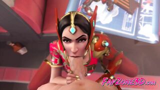 Slutty Symmetra from Overwatch Gets a Big Thick Dick