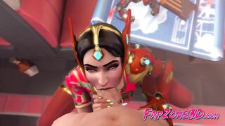 Slutty Symmetra from Overwatch Gets a Big Thick Dick