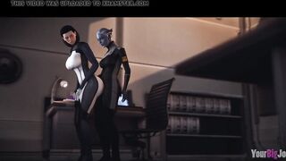 Liara gets Seduced by Dr. Eva Core