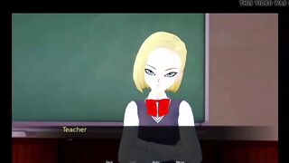 Cute fun with dragon ball girl android 18