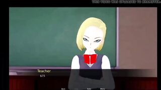 Cute fun with dragon ball girl android 18