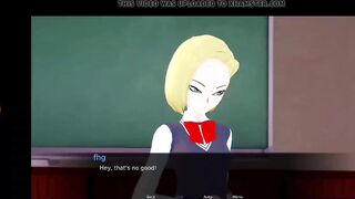 Cute fun with dragon ball girl android 18