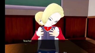 Cute fun with dragon ball girl android 18
