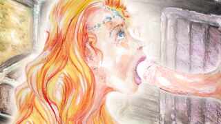 The Eye Of The Behinder blowjob deepthroat redhead game