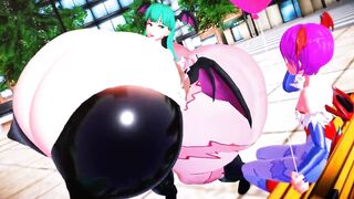 Morrigan And Lilith Aensland Breast Ass Expansion