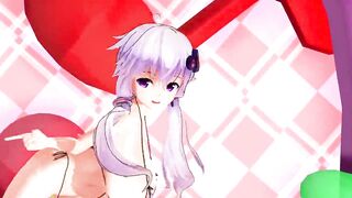 MMD  Akari & Yukari hot dance