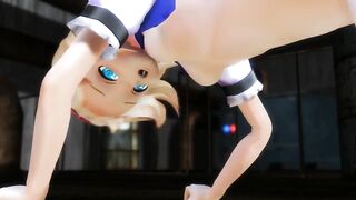 MMD Sex - Lizard monster attacks Alice (Touhou)