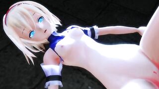 MMD Sex - Lizard monster attacks Alice (Touhou)