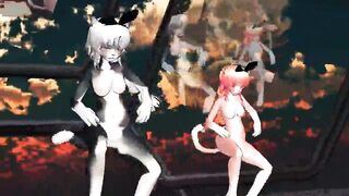 MMD furry girls