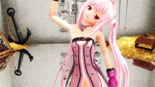 MMD 2 Sexy Cuties Small Boobs and Band-Aid on Pussy GV00091