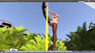 - Second Life - Beautiful girl on pole