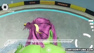 3D Alien Has Her Tits and Pussy Fucked