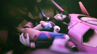 Overwatch Dva banged by Monster