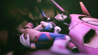 Overwatch Dva banged by Monster