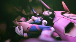 Overwatch Dva banged by Monster