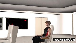 3D Cartoon Emo Babe Sucks and Fucks