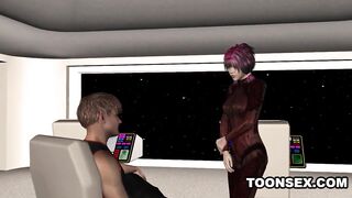 3D Cartoon Emo Babe Sucks and Fucks
