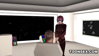 3D Cartoon Emo Babe Sucks and Fucks