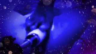 Cute Blue Alien Wet Pussy Fuck Machine