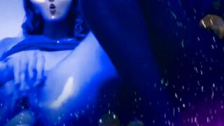 Cute Blue Alien Wet Pussy Fuck Machine