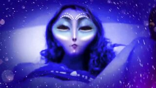 Cute Blue Alien Wet Pussy Fuck Machine