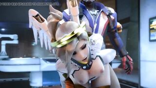 Soldier 76 gives Mercy his payload