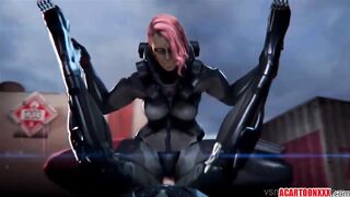 Sexy busty Mistral having sex with different big dick dudes