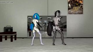 Vinyl Scratch and Octavia Dancing