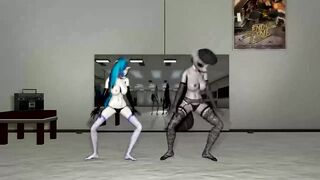 Vinyl Scratch and Octavia Dancing