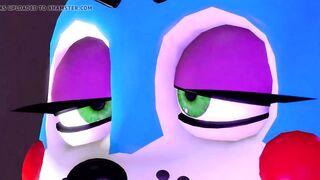 Toy bonnie playing with her self