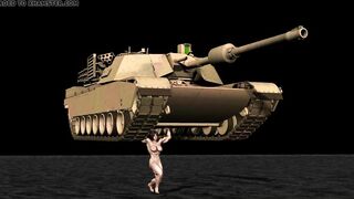 Muscle girl tank lift