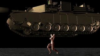 Muscle girl tank lift