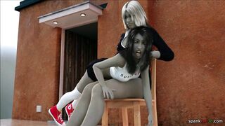 Tracy Gets her Bottom Smacked hard