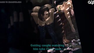 Blacked waifu - watching claire and ada take that BBC