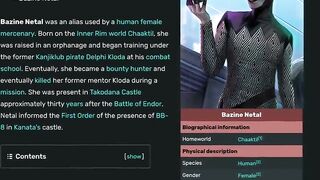 Star Wars latex Bazine Netal showing off her fleshlight