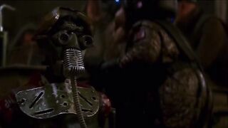 Star Wars latex Bazine Netal showing off her fleshlight