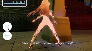 Pretty blonde girl hentai having sex with men , goblins and orcs in Pricia Defense act hentai sex game