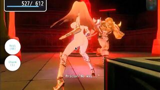 Pretty blonde girl hentai having sex with men , goblins and orcs in Pricia Defense act hentai sex game