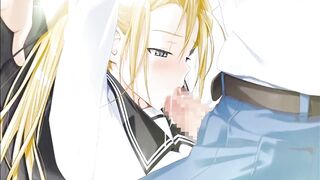 Anime Hentai Girls Giving Blowjobs and Titfucks - Try not to cum!