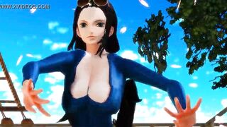 -MMD One Piece- Nico Robin twerking and dancing